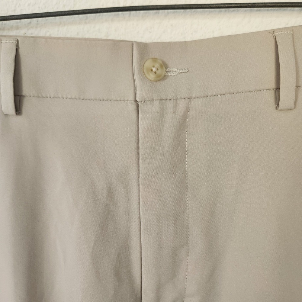Grand Slam Performance Khaki Flat Front Mens Chino Pants 34x32 FLAW - Picture 12 of 12